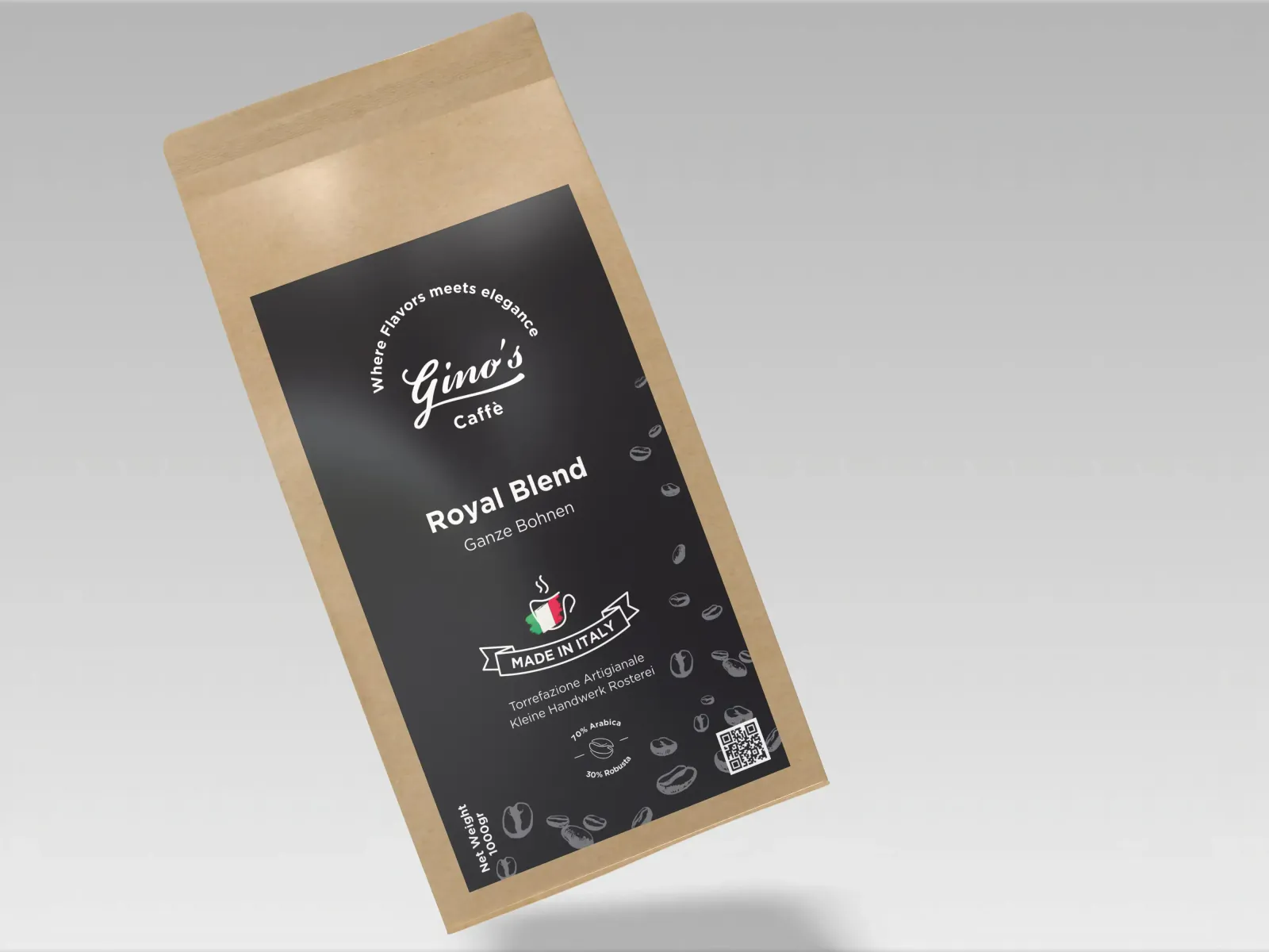 Royal Blend – ganze Kaffeebohnen im 1-kg-Beutel